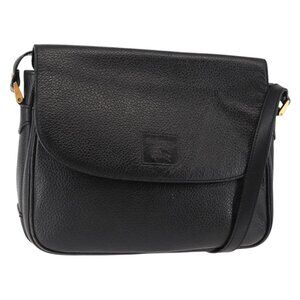 Burberrys Shoulder Bag Leather Brown Gold Auth